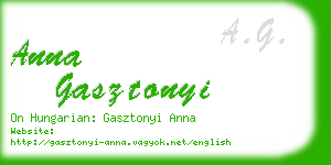 anna gasztonyi business card